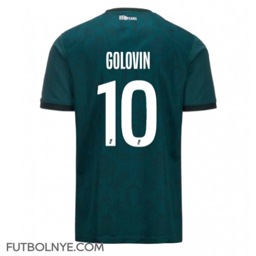 Camiseta AS Monaco Aleksandr Golovin #10 Visitante Equipación 2024-25 manga corta
